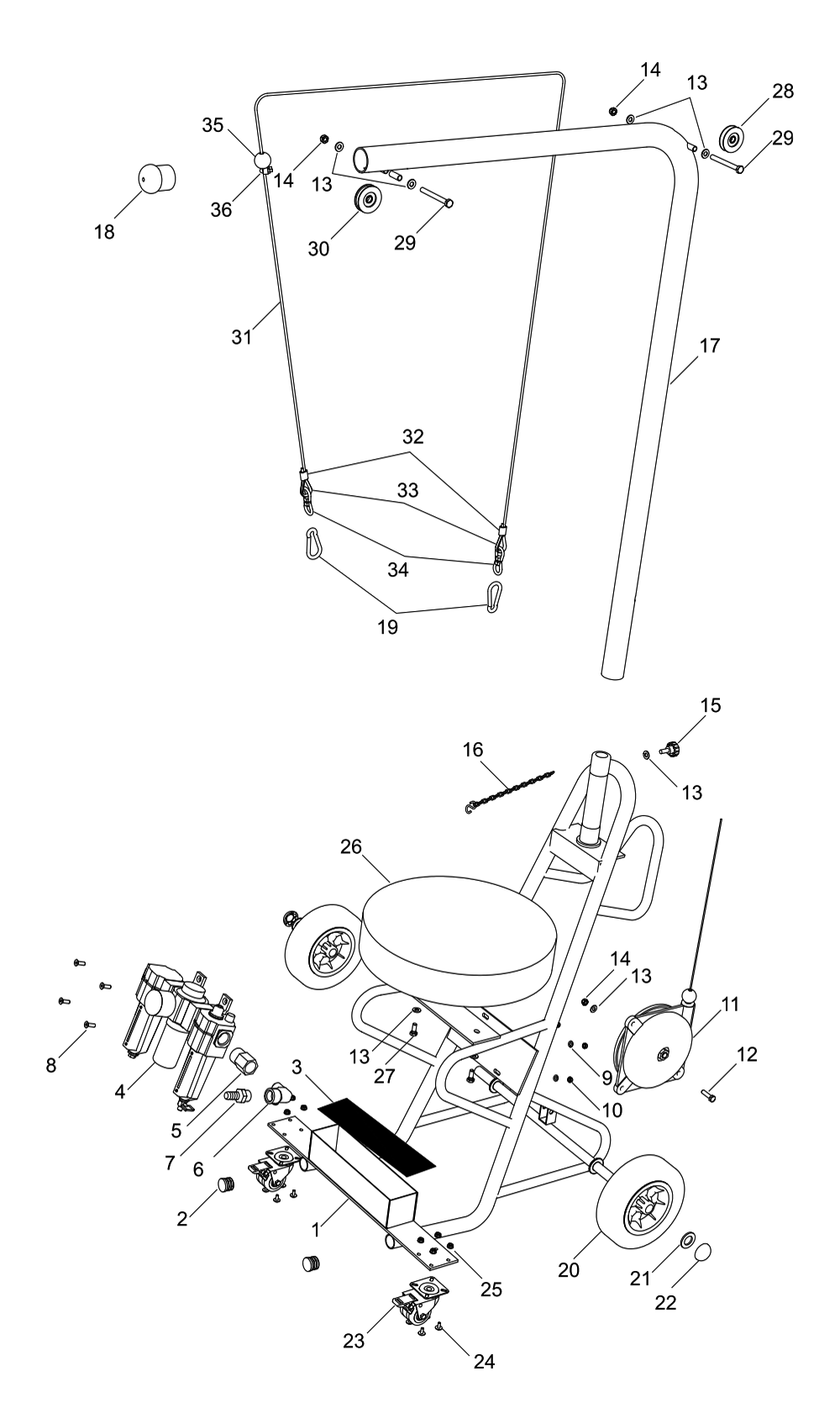 Fig-0 Diagram and Parts List for CP87029  Chicago Pneumatic Miscellaneous